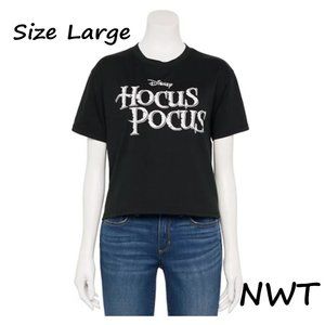 Hocus Pocus Logo Cropped Graphic Tee by Disney - Size Large